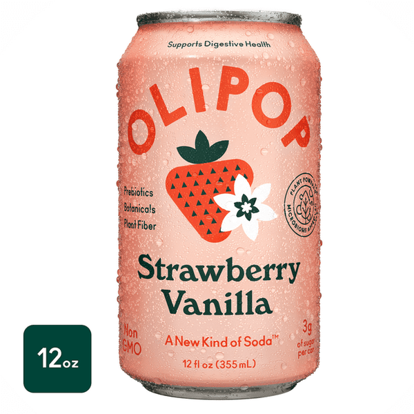 Olipop Strawberry Vanilla 12Oz