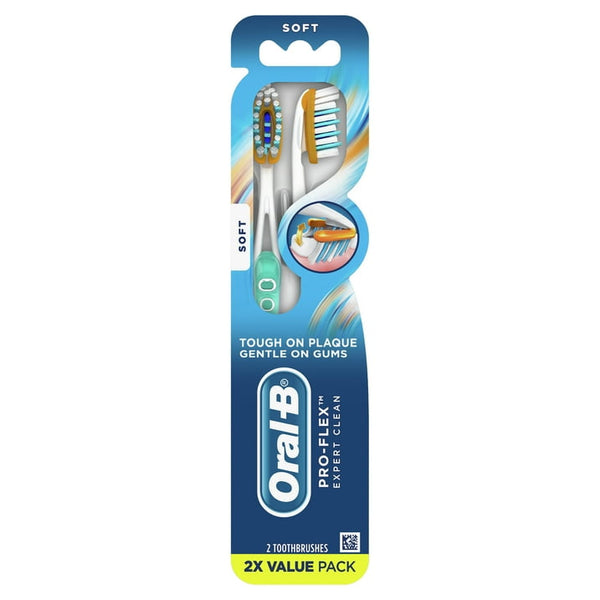 Oral-B Pro-Flex Expert Clean Soft Toothbrushes 2ct