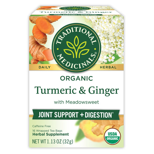 Traditional Medicinals Turmeric with Meadowsweet & Ginger 16 Tea Bags