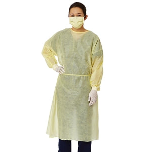 Medline Disposable Yellow Gown Regular 10ct NON27SMS2