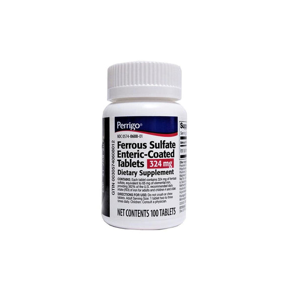 Ferrous Sulfate Enteric Coated Tablets 324mg 100ct