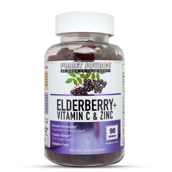 Planet Source Elderberry + Vitamin C & Zinc Gummies 90ct