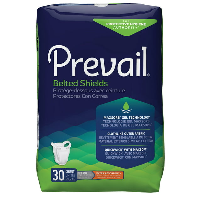 Prevail  Extra Absorbency Incontinence Shields O-S 30ct Pv-324