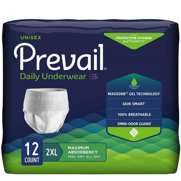 Prevail Pull On Underwear 2XL 12ct  Pv-517