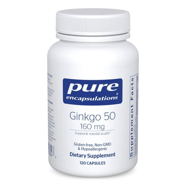 Pure Encapsulations Ginkgo 50 160mg 120 Capsules