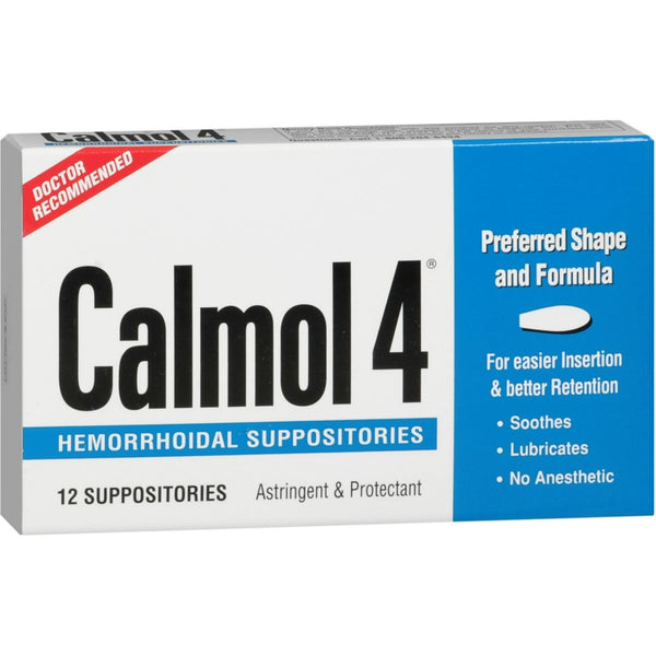 Calmol 4 Hemorrhoidal Suppositories 12ct