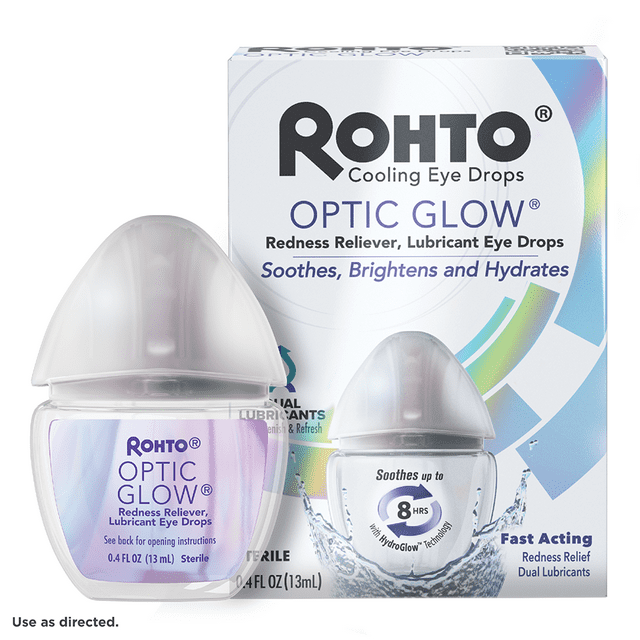 Rohto Optic Glow Eye Drops 0.4 Oz