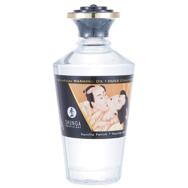 Shunga Warming Massage Oil Vanilla Fetish 3.5oz