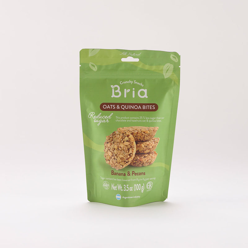 Bria Oats y quinua Banana Pecan Bites 3.5oz