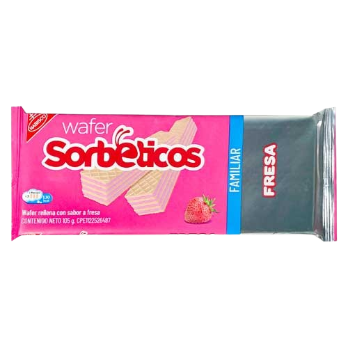 Nabisco Sorbeticos Strawberry Wafer Family Pack 105G