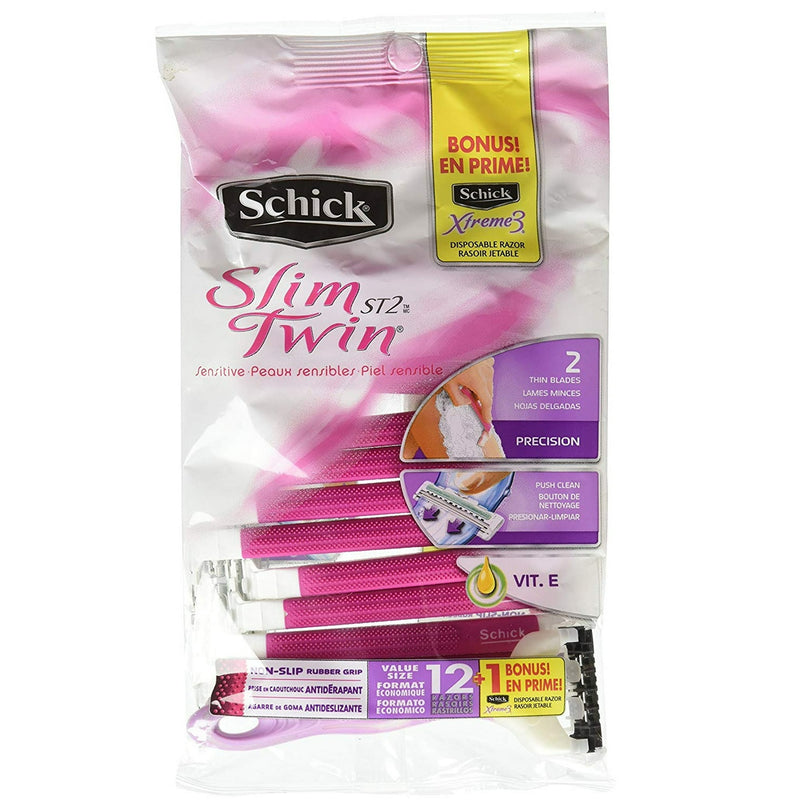 Schick Slim Twin ST2 Disposable Razors for Women