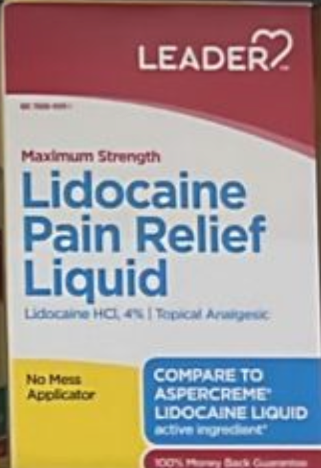 Líder Lidocaine Dolor Relief Liquid 2.5 oz