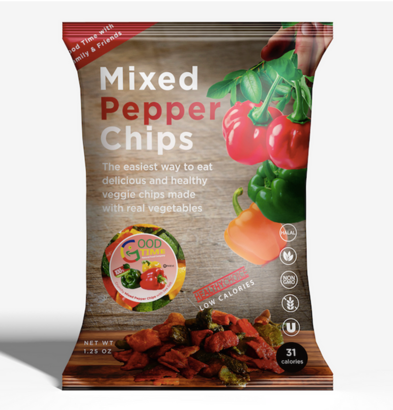 Buen tiempo chips de pimienta mixta 1.25 oz