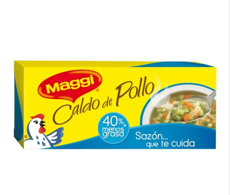 Maggi Chiken Bouillon Caldo Sabor A Pollo 12ct 8.89oz