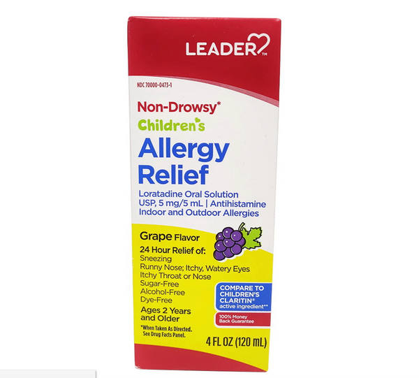 Leader All Day Allergy Relief Grape Child 4 Oz