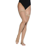 Sigvaris Eversheer Thigh High 15-20mmHg Open Toe Grip Top Natural