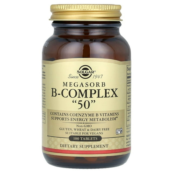 Solgar Megasorb B-Complex "50" Tablets 100ct