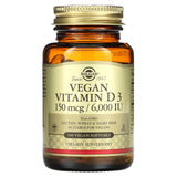 Solgar vitamina vegana D3 150mcg 6000iu Softgels 100ct