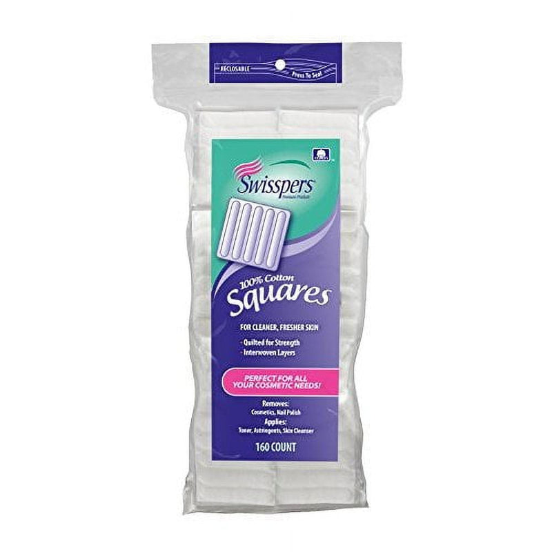 Swisspers Regular Cotton Squares 160ct