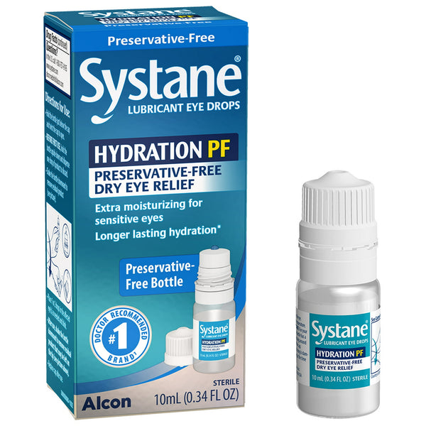 Alcon Systane Hystane Preservador Free Secy Eye Drops 0.34 oz