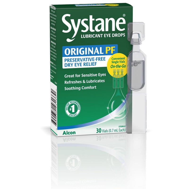 Alcon Systane Preservador Lubricante Lubricante Gotas para los ojos VIALS 30CT