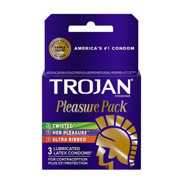 Trojan Pleasure Pack Condom, 3 Count