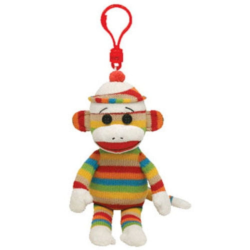 Ty Beanie Boos Socks Stripes Monkey Clip