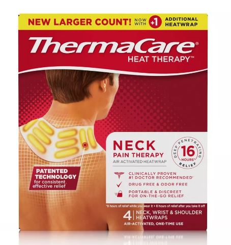 ThermaCare Heatwaps revise el cuello Muñeco y los hombros parches 16 horas 4ct