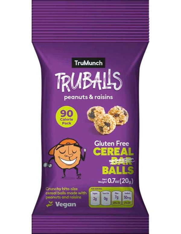 Trumunch Cereal Truballs Peanuts & Raisins 1oz