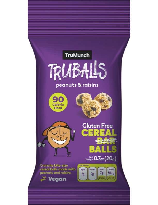 Trumunch Cereal Truballs Peanuts & Raisins 1oz