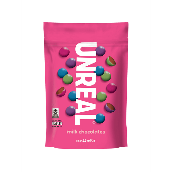 Unreal Milk Chocolate Gems Bars 3.4Oz