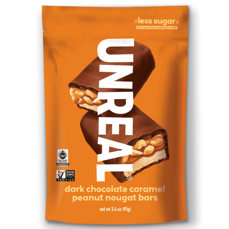 Unreal Dark Chocolate Caramel Bars 3.4Oz