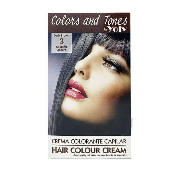 Crema de color de cabello yoly marrón oscuro 3