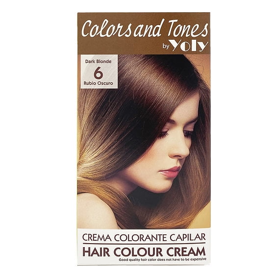 Crema de color de cabello yoly rubio oscuro 6