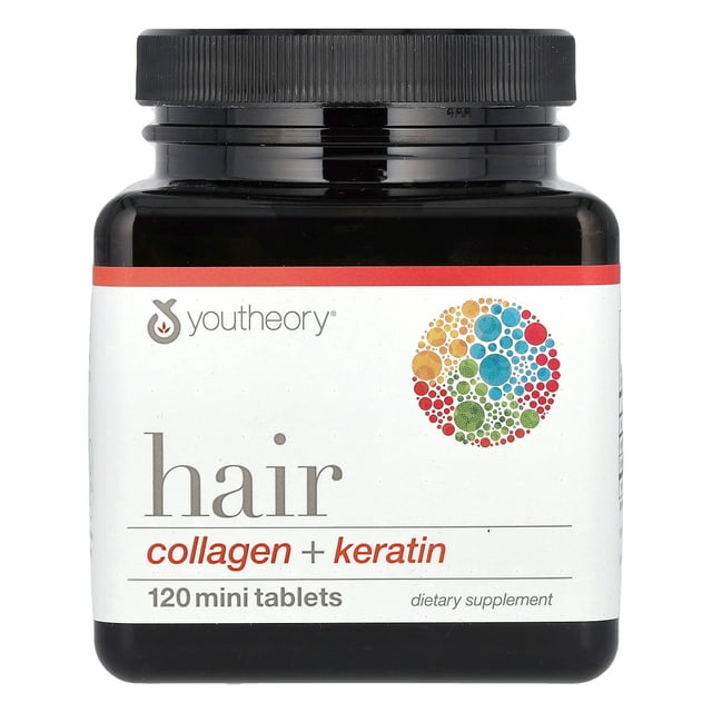 YouTeory Hair Collágeno + Tabletas de queratina 120ct