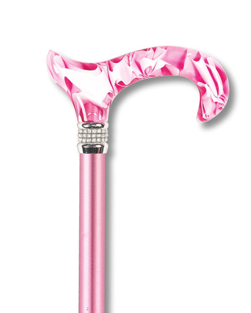 Medbasix Diamond & Pearls Cane Pink