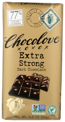 Chocolove Xoxox Extra Strong Dark Chocolate 3.2Oz