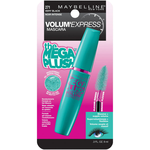 Maybelline Volum Express The Mega Plush Washable Mascara 0.3oz