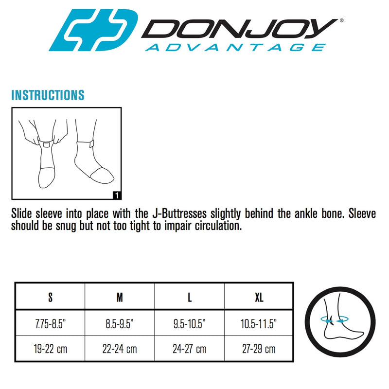 Donjoy Advantage Deluxe Elastic Ankle Sleeve L/XL