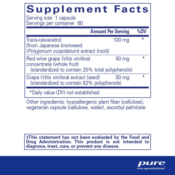 Pure Encapsulations Resveratrol Extra Capsules 60ct