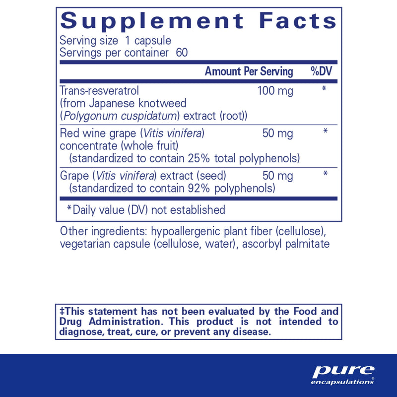 Pure Encapsulations Resveratrol Extra Capsules 60ct