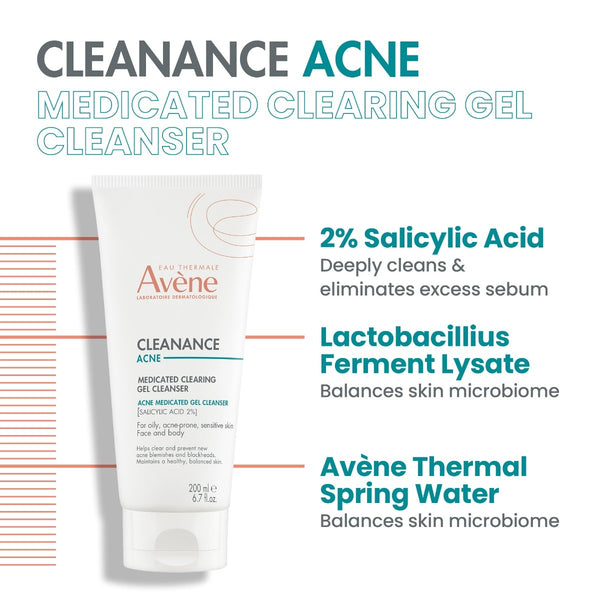 Avene Cleanance ACNE Medicated Clearing Gel Cleanser 6.76Oz