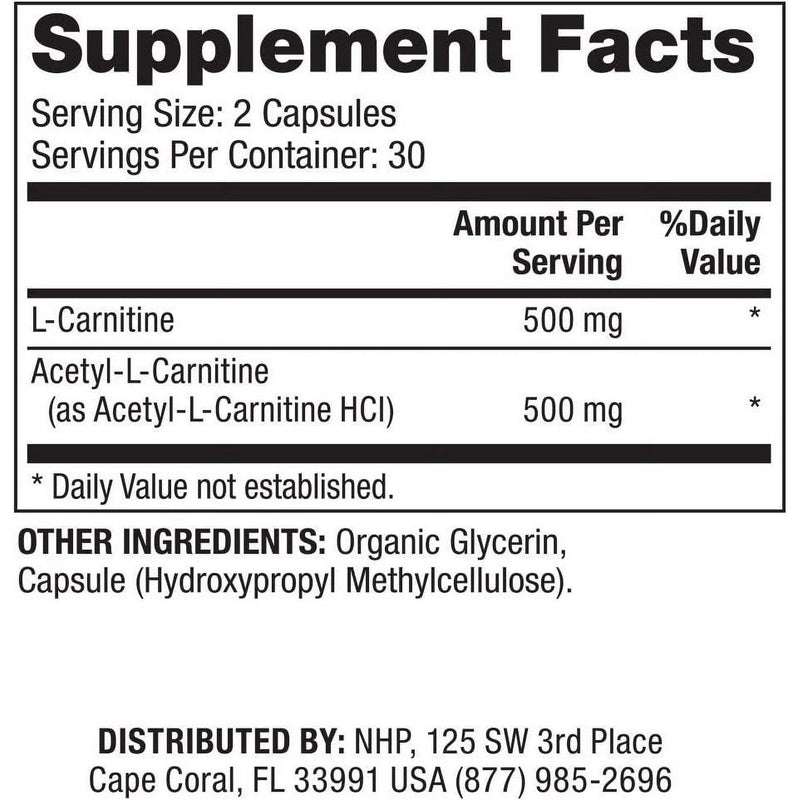 Dr. Mercola Cápsulas del complejo Carnitina 60CT