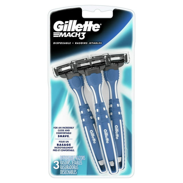 Gillette Mach 3 Disposable Razors 3ct