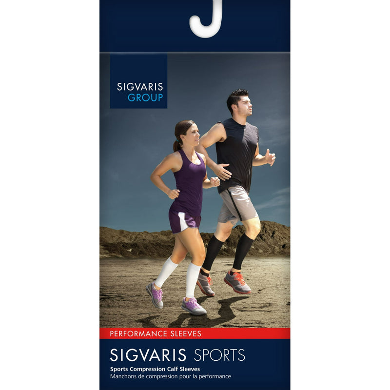 Sigvaris Well Being 412V Athletic Performance 20-30 Compression Leg Sleeves White XL