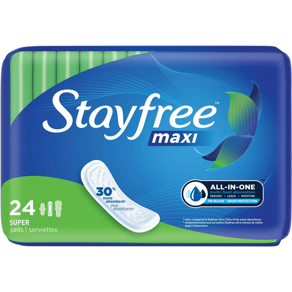 Stayfree Maxi Super With Deodorant Pads 24ct