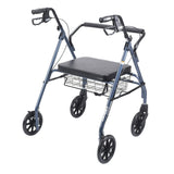 Drive Medical Heavy Duty Bariatric Rollator Rolling Walker with Large Padded Seat