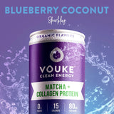 Vouke Clean Energy Matcha + Collagen Protein Bluberry Coconut 12oz