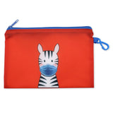 Icu Health Zebra Mask Storage Pouch and 10 Disposable Masks