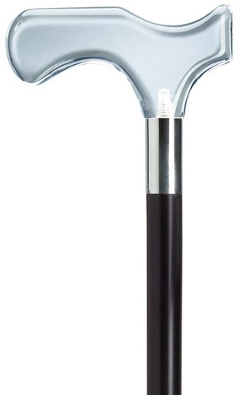 Harvy Men's Lucite Derby Handle-Black Shaft Walking Cane 14160